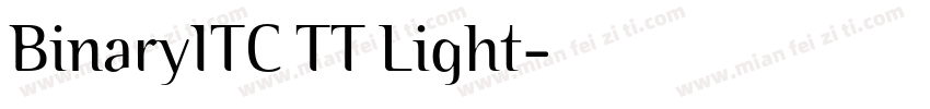 BinaryITC TT Light字体转换